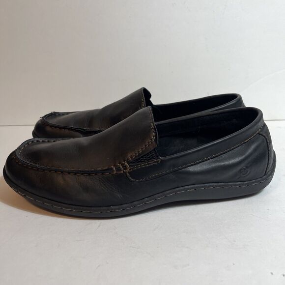 BORN Men’s Size 9 M Black Leather Loafers - Picture 2 of 6